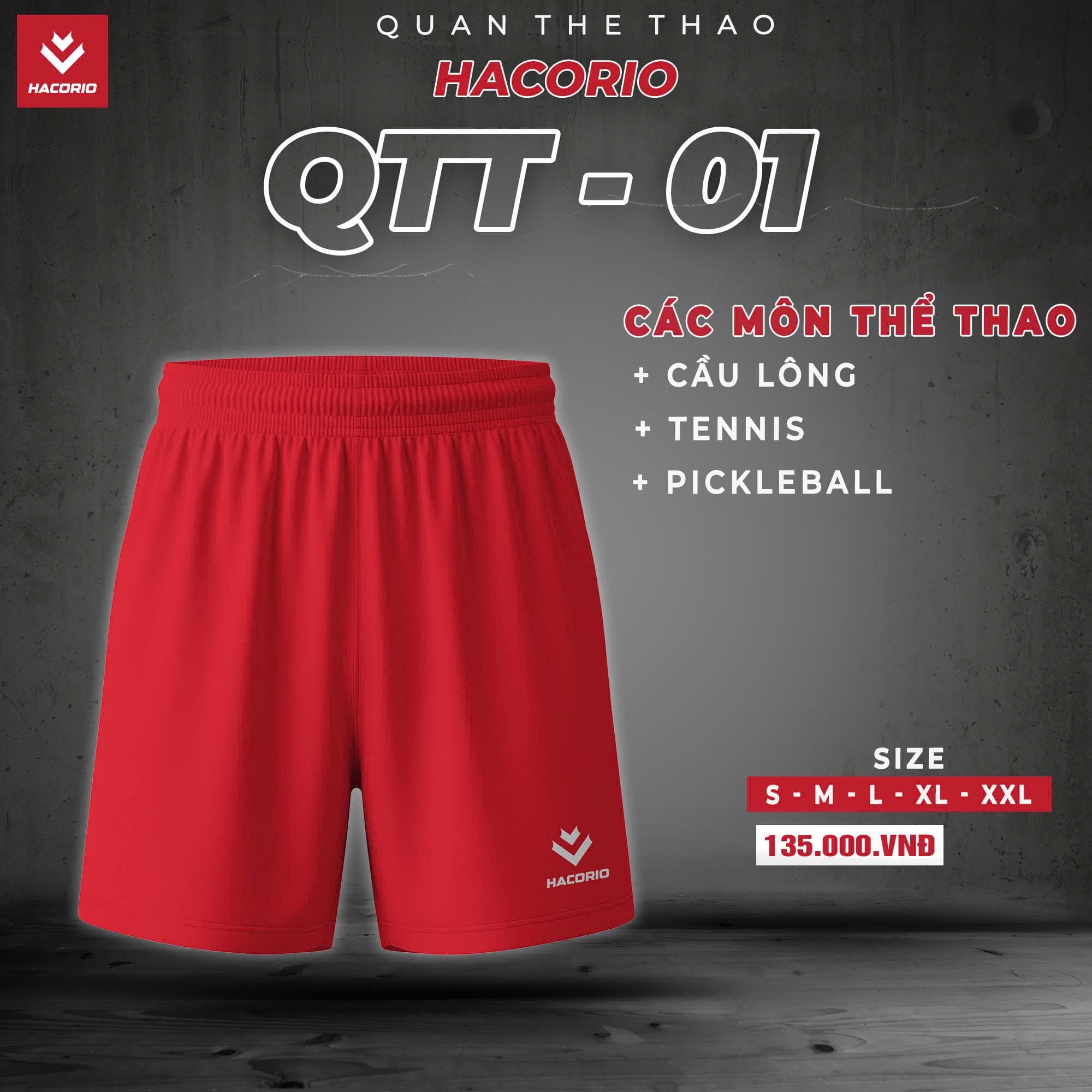 Quần Thể Thao HACORIO QTT - 01 - Nam - Đỏ