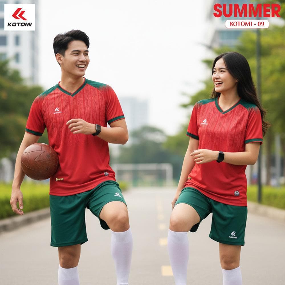Quần Áo Bóng Đá KOTOMI - SUMMER (KTM - 09) - Màu Đỏ