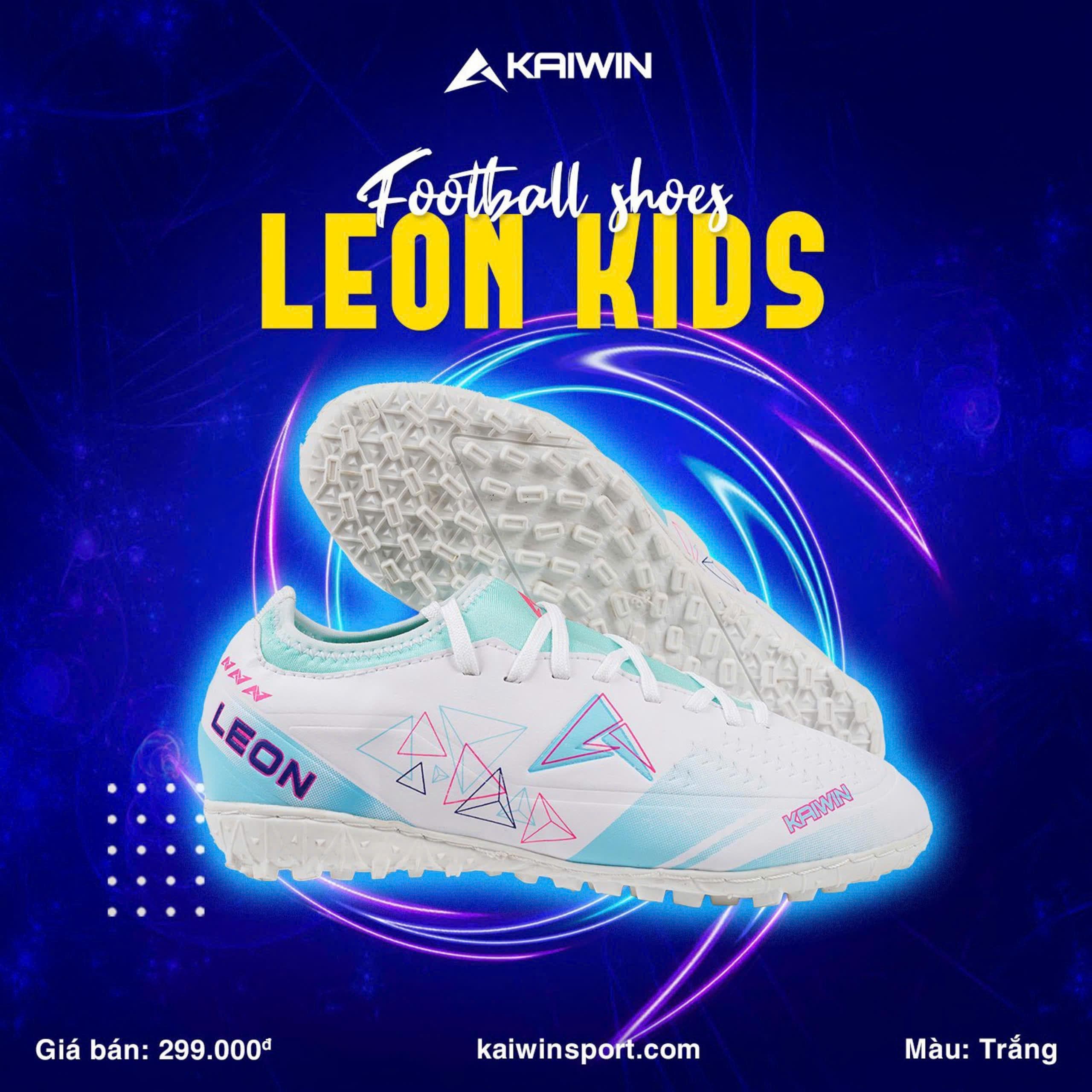 Giày Bóng Đá Kaiwin Leon KIDS - Trắng
