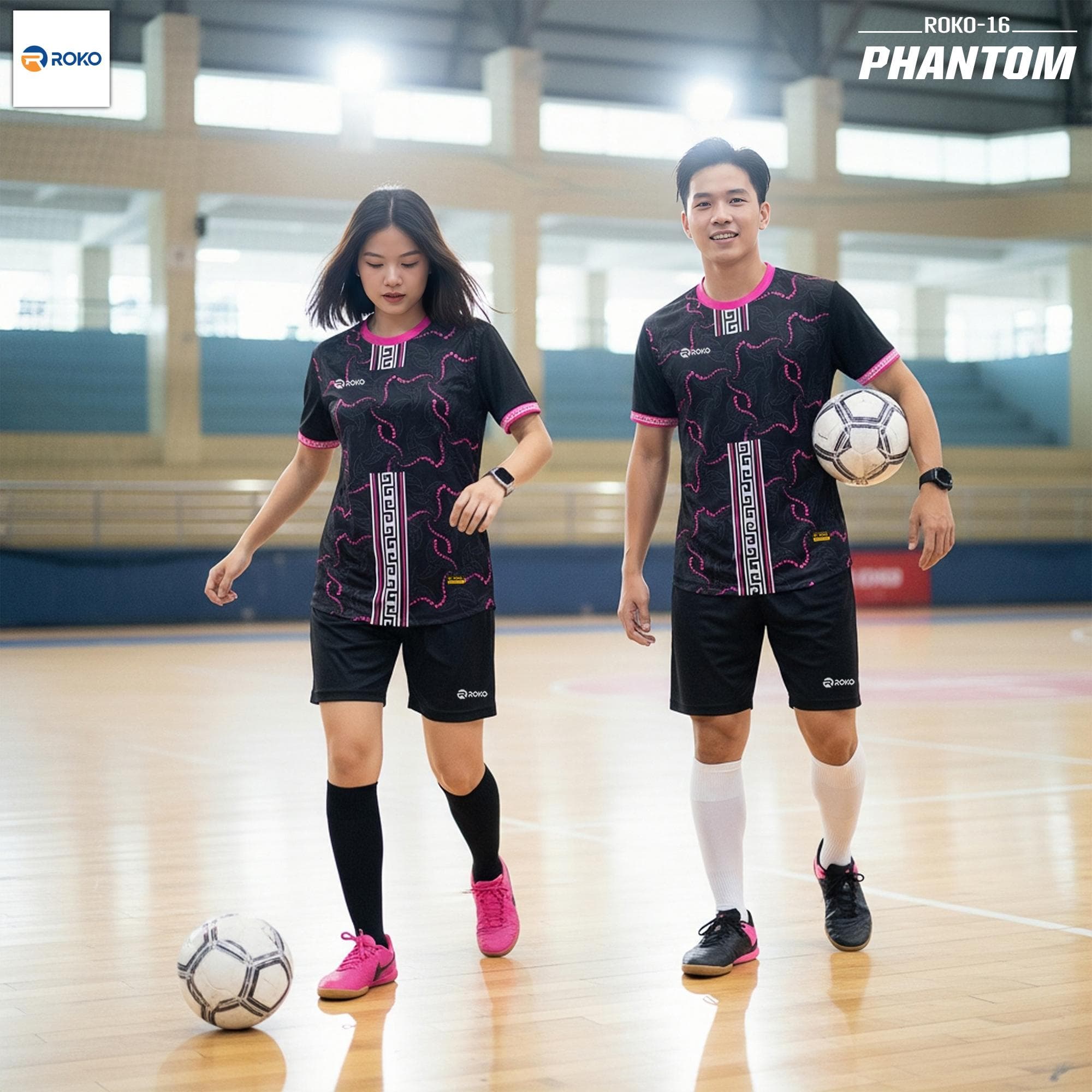 Quần Áo Bóng Đá ROKO - PHANTOM (ROKO - 16) - Đen
