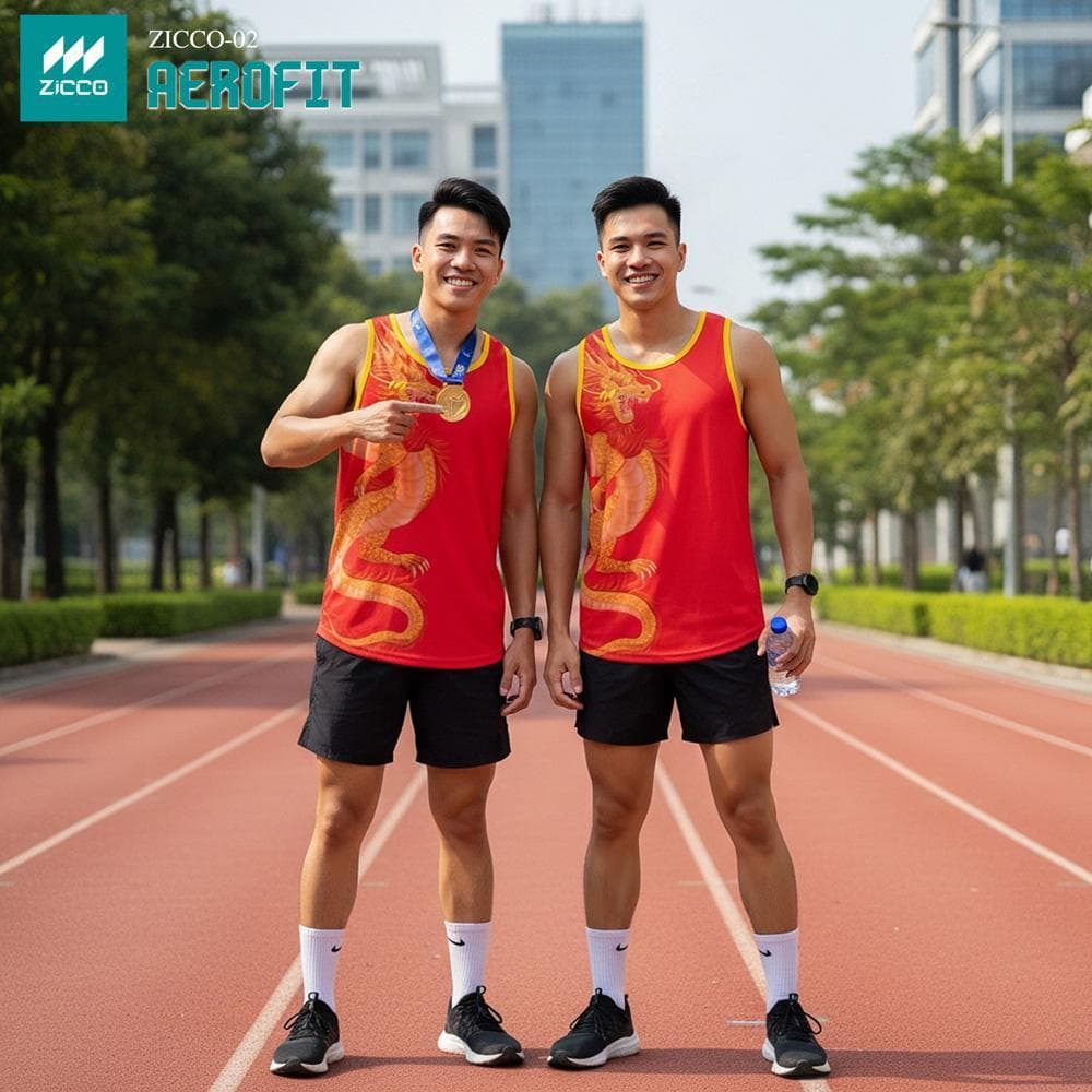 Áo Chạy Bộ Sát Nách ZICCO - AEROFIT (ZICCO - RZIC - 02) - Đỏ