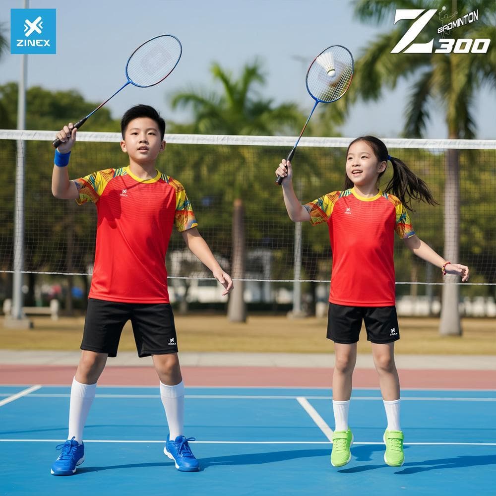 Áo Cầu Lông, Bóng Chuyền Zinex - Z300 (Trẻ em) - Đỏ