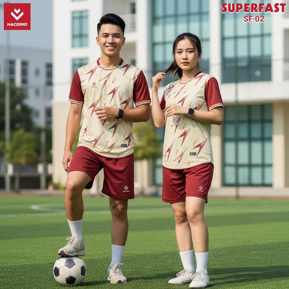 Quần Áo Bóng Đá HACORIO - Super Fast - 02 (SF - 02) - Đỏ Đô