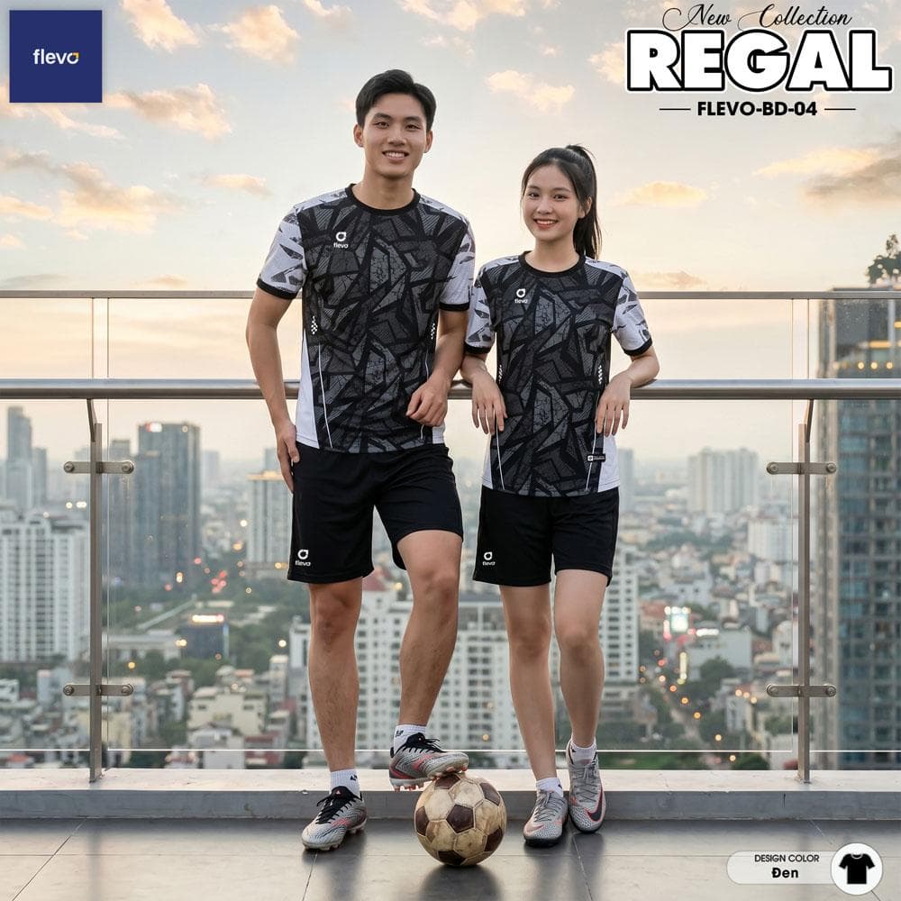 Quần Áo Bóng Đá REGAL (FLEVO-BD-04) - Đen