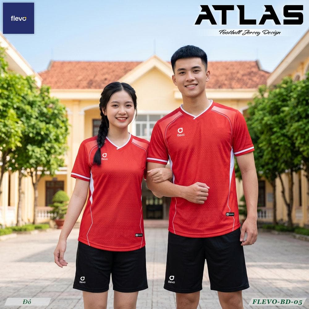 Quần Áo Bóng Đá ATLAS (FLEVO-BD-05) - Đỏ