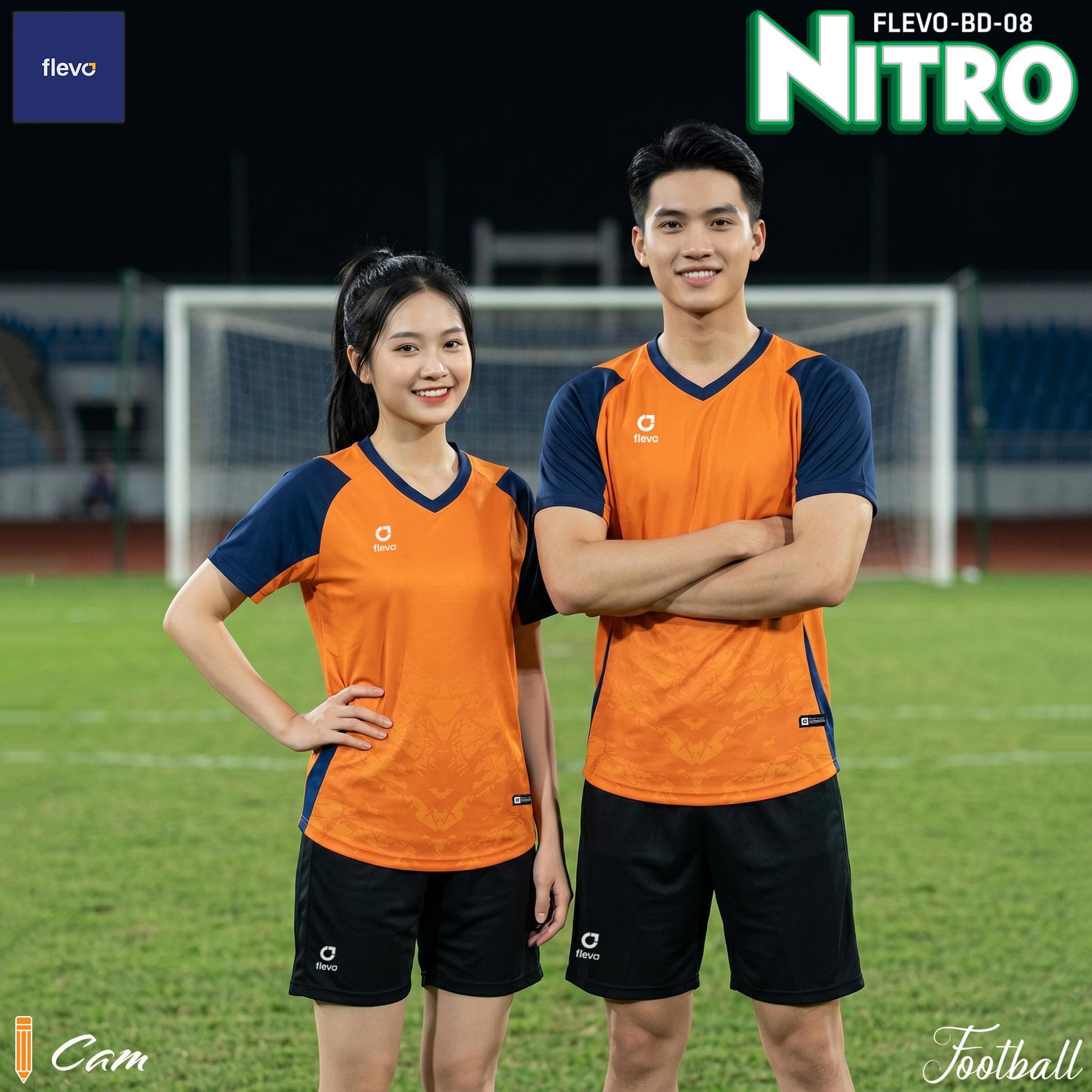 Quần Áo Bóng Đá NITRO (FLEVO-BD-08) - Cam