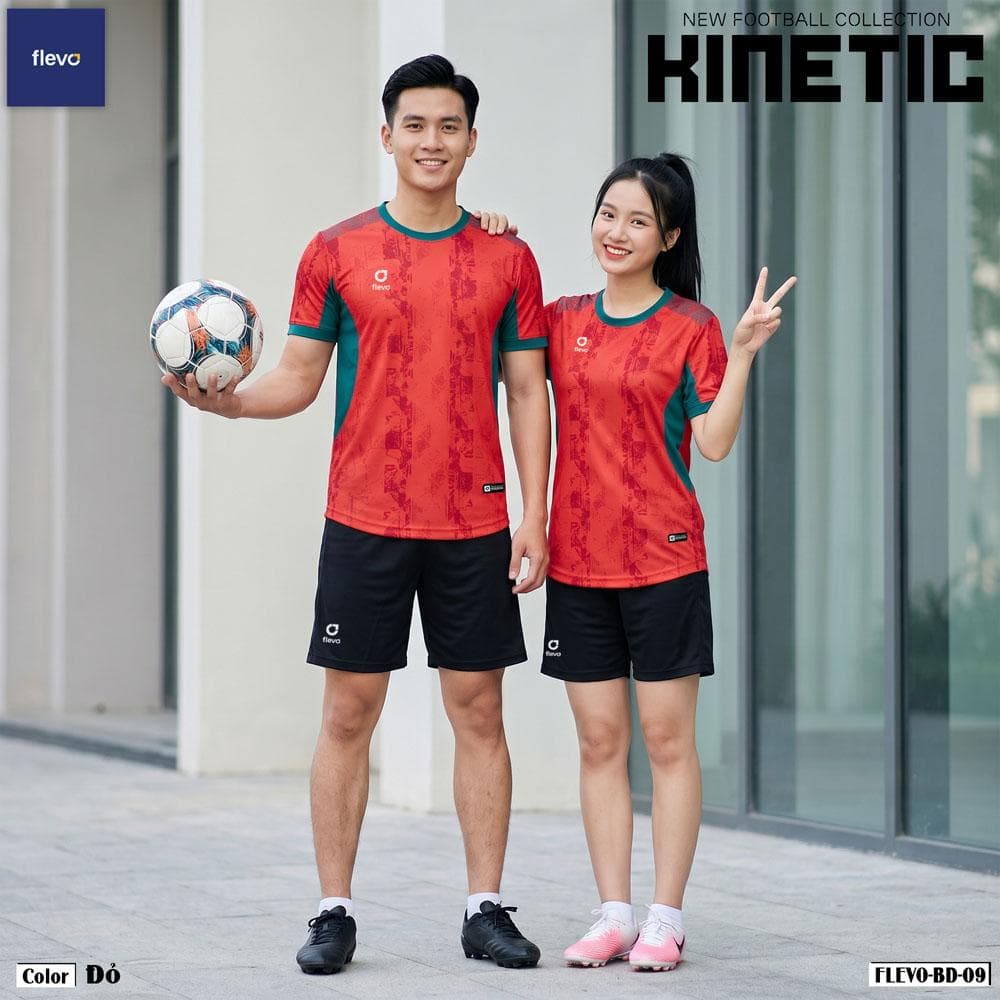 Quần Áo Bóng Đá KINETIC (FLEVO-BD-09) - Đỏ