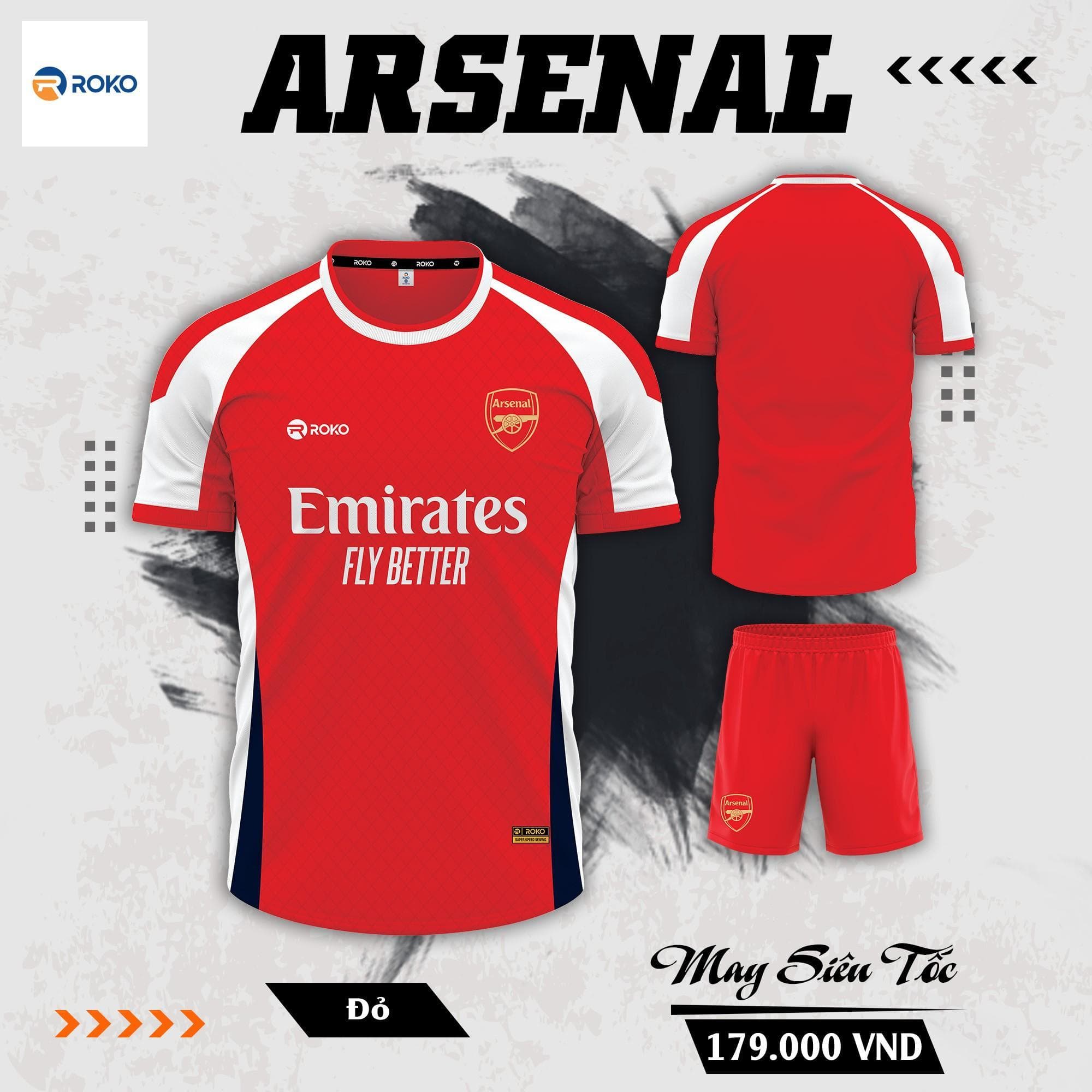 Quần Áo Bóng Đá CLB Arsenal Training - Traning 01 - Màu Đỏ