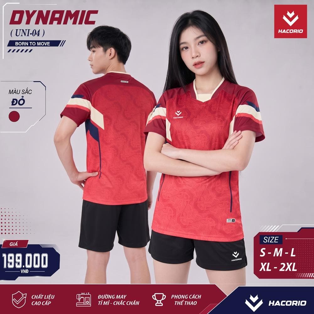 Quần Áo Bóng Đá HACORIO - UNIPRO - DYNAMIC (UNI-04) - Đỏ