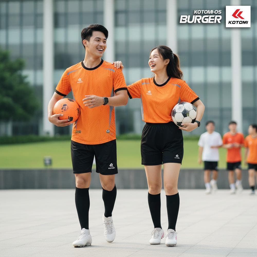 Quần Áo Bóng Đá KOTOMI - BURGER (KTM - 05) - Màu Cam