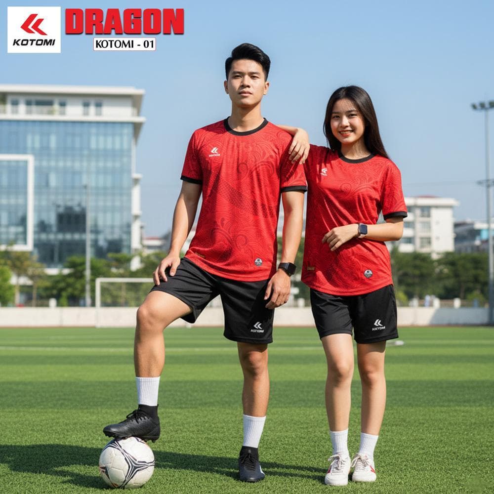 Quần Áo Bóng Đá KOTOMI - DRAGON (KTM - 01) - Đỏ