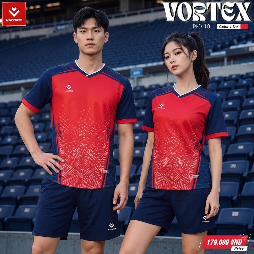 Quần Áo Bóng Đá HACORIO - RIO - VORTEX (RIO - 10) - Đỏ