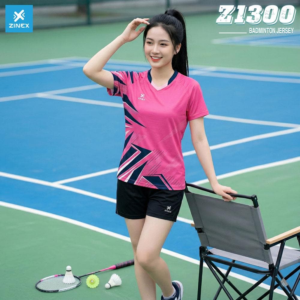 Áo Pickleball, Áo Cầu Lông ZINEX - Z1300 Nữ - Hồng