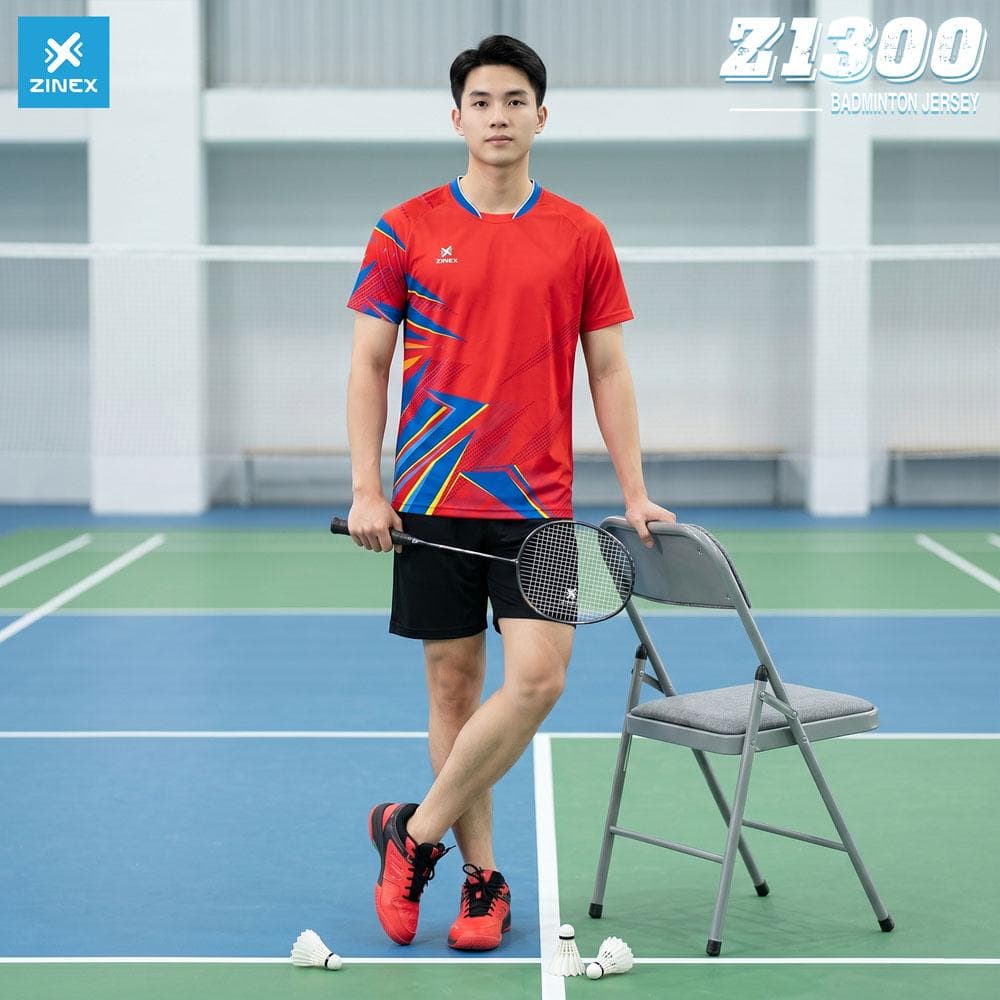 Áo Pickleball, Áo Cầu Lông ZINEX - Z1300 Nam - Đỏ