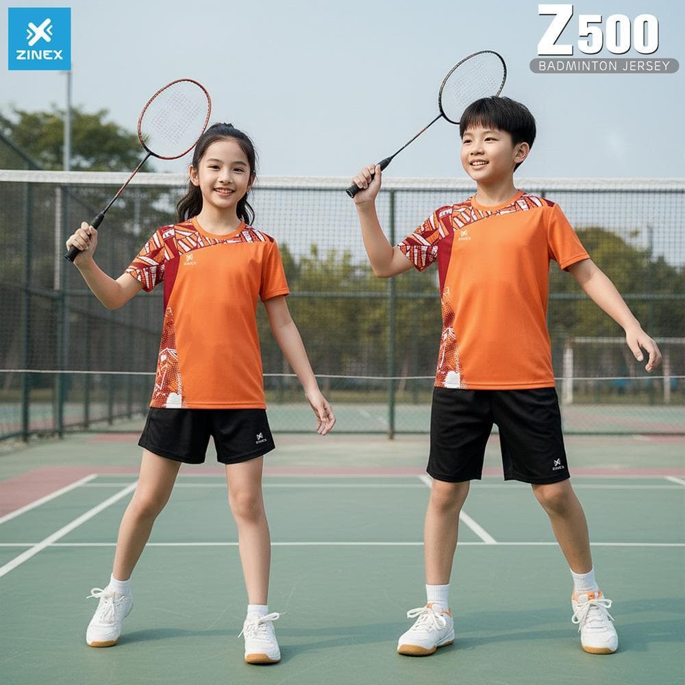 Áo Cầu Lông, Bóng Chuyền Zinex - Z500 (Trẻ em) - Cam
