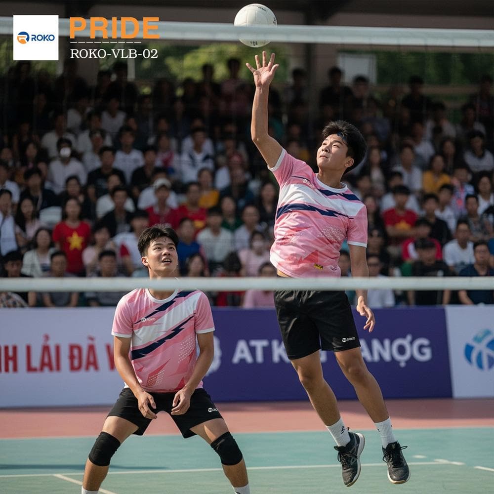 Quần Áo Bóng Chuyền ROKO - PRIDE - (VLB - 02) - Nam - Hồng